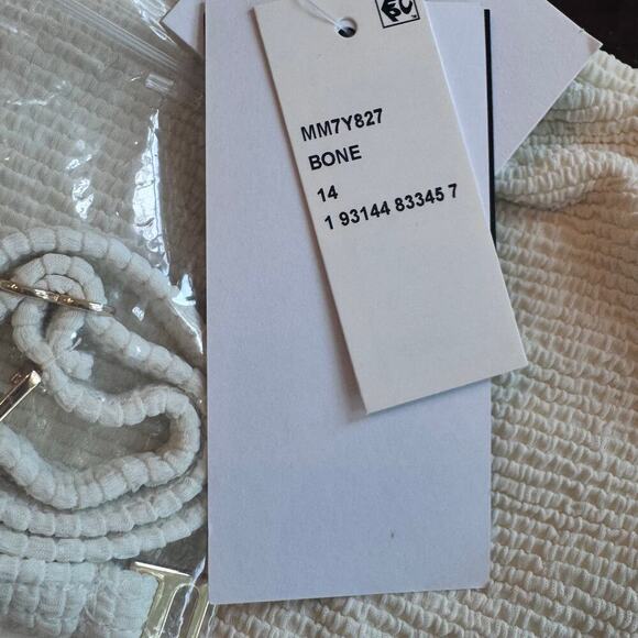 New MICHAEL KORS One Shoulder One-Piece Side Cutout Swimsuit Women's Sz 14 - Picture 7 of 10